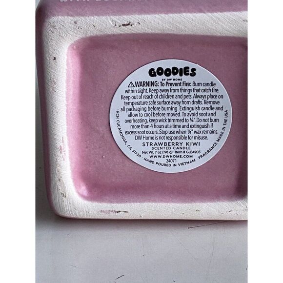 DW Home Goodies Strawberry Kiwi Scented Candle 7 Oz Juice Box NEW - Picture 9 of 12